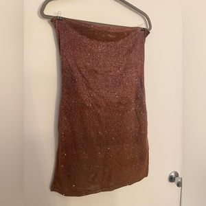 Stunning two tone glitter / sparkle mini dress